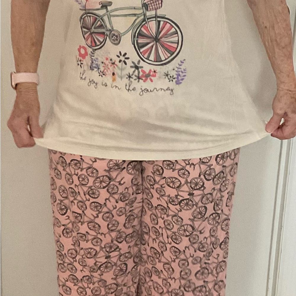 HUE Gray Cotton-Blend Pajama Set